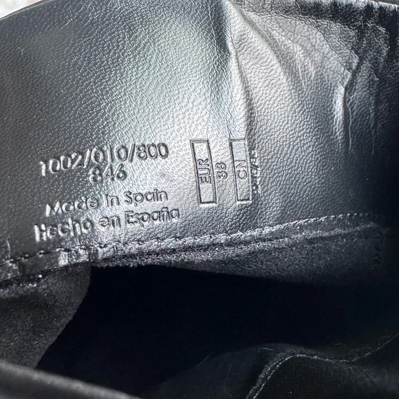 Zara Black Heeled Knee-High Leather Boots - Picture 7 of 9